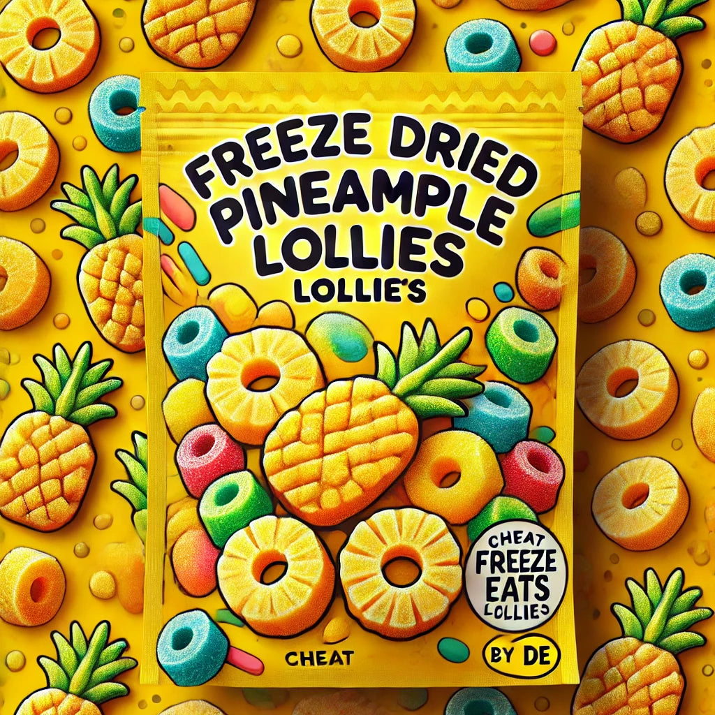 Freeze Dried pineapple lollies 80G